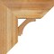 Ekena Millwork Imperial Slat Rough Sawn Bracket w/ Offset Brace, Western Red Cedar, 8"W x 18"D x 18"H BKT0806X18X18IMP06RWR - alternate 4